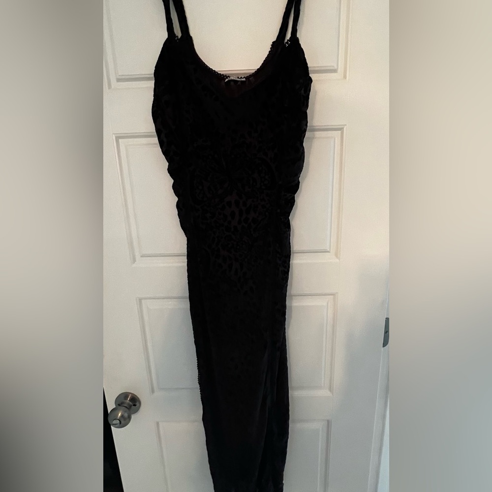 Free People Black Lace Trim Top